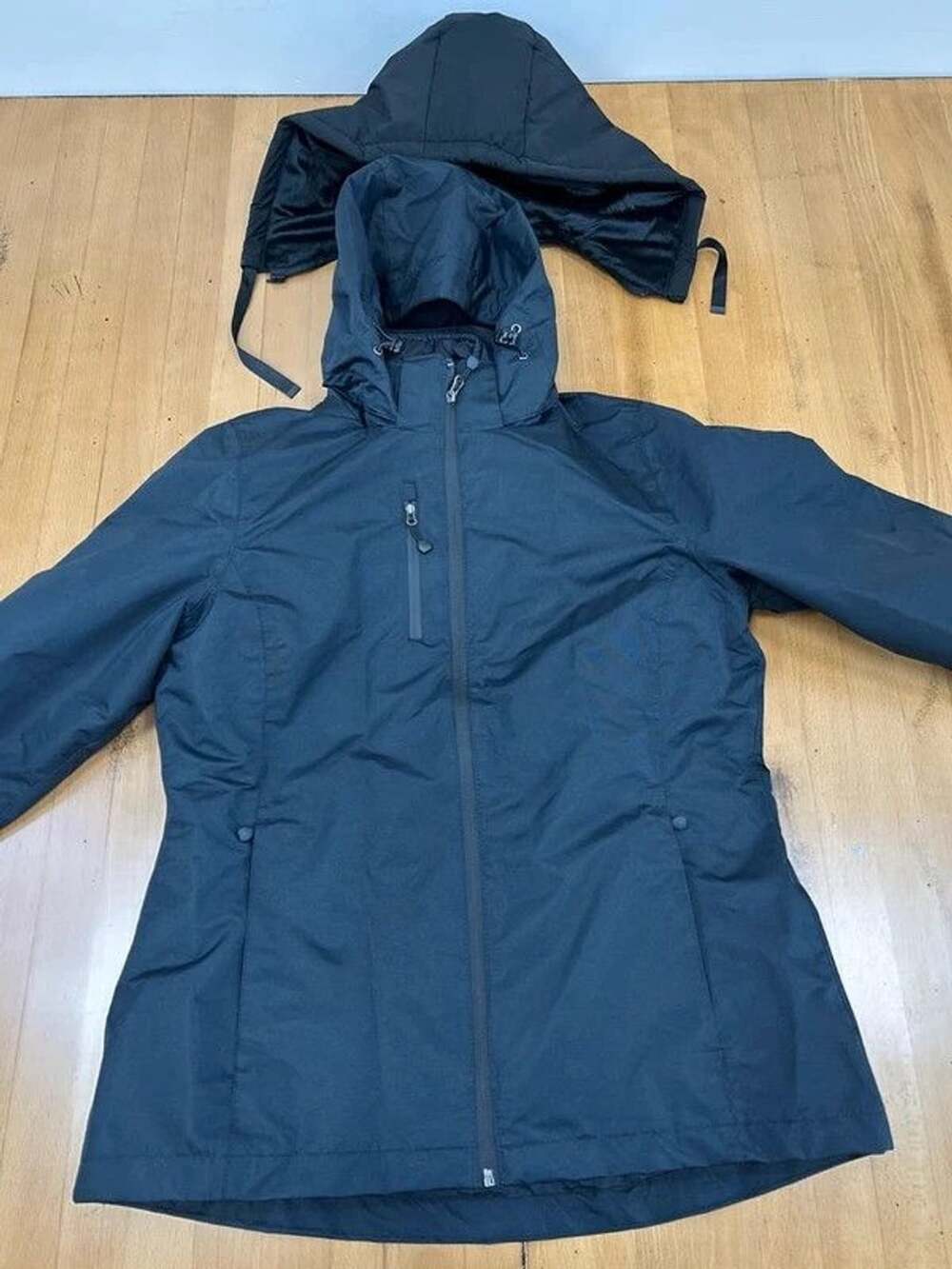 Port Authority Black Insulated Hooded Winter Jacket